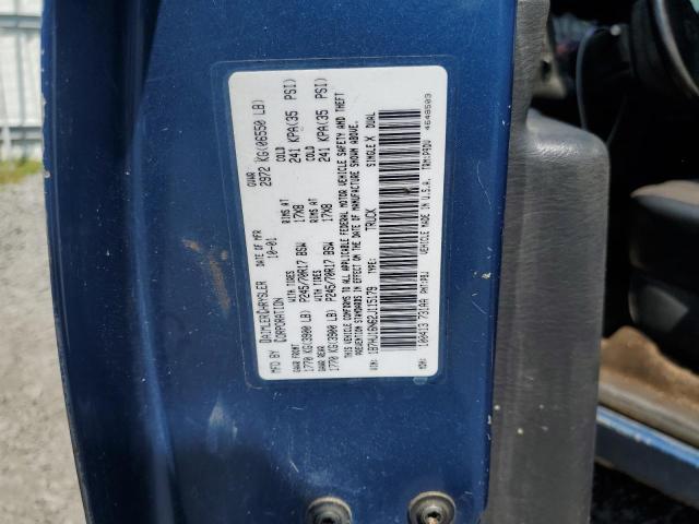 1B7HU16N62J115179 - 2002 DODGE RAM VAN BLUE photo 12