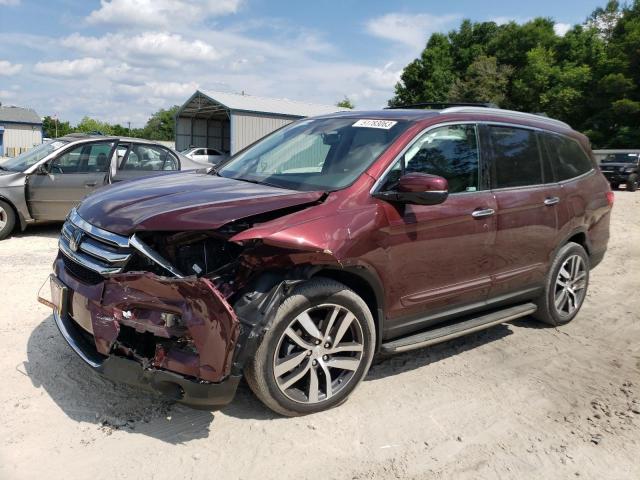 5FNYF5H99JB014354 - 2018 HONDA PILOT TOURING BURGUNDY photo 1