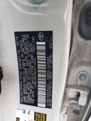 JTDKARFPXK3115043 - 2019 TOYOTA PRIUS PRIM WHITE photo 12