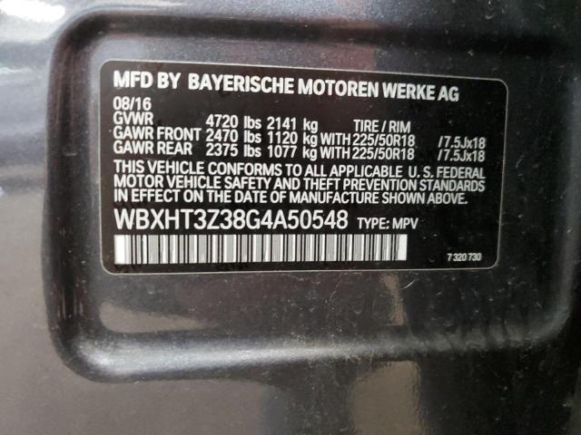 WBXHT3Z38G4A50548 - 2016 BMW X1 XDRIVE28I GRAY photo 12