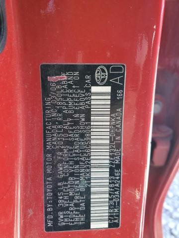 2T1KR32E56C598061 - 2006 TOYOTA COROLLA MA XR RED photo 12