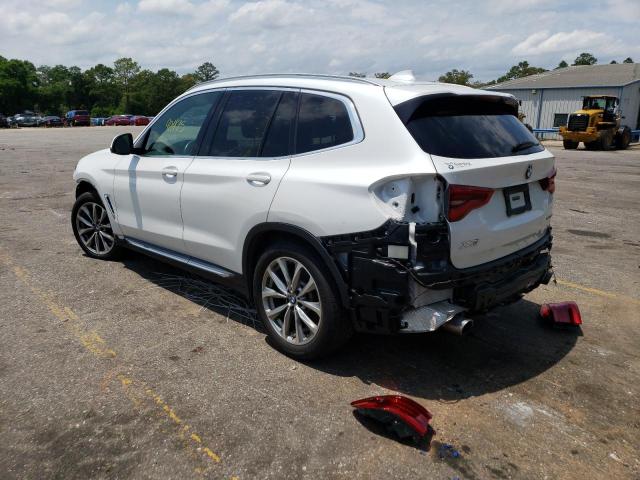 5UXTR7C50KLE93443 - 2019 BMW X3 SDRIVE30I WHITE photo 2