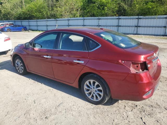 3N1AB7AP4KY263106 - 2019 NISSAN SENTRA S RED photo 2