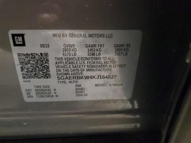 5GAERBKW4KJ164827 - 2019 BUICK ENCLAVE ESSENCE 灰色 照片 13