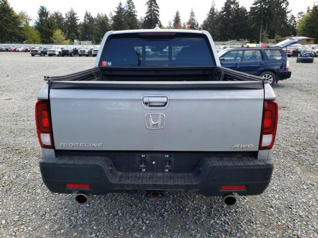 5FPYK3F79NB008486 - 2022 HONDA RIDGELINE RTL SILVER photo 6