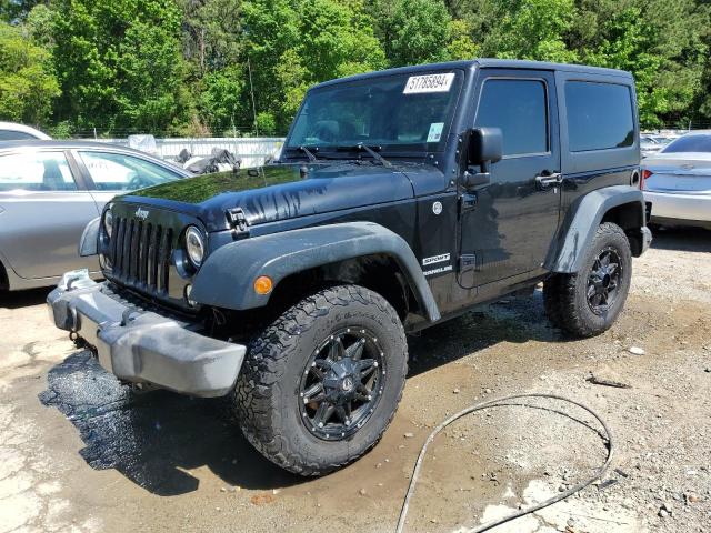 1C4AJWAG3FL555502 - 2015 JEEP WRANGLER SPORT BLACK photo 1