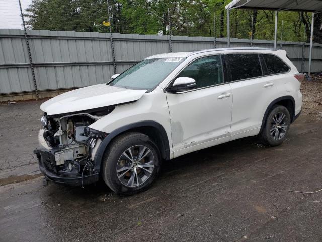 5TDKKRFH5GS138743 - 2016 TOYOTA HIGHLANDER XLE WHITE photo 1