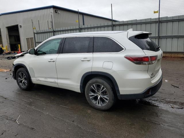 5TDKKRFH5GS138743 - 2016 TOYOTA HIGHLANDER XLE WHITE photo 2
