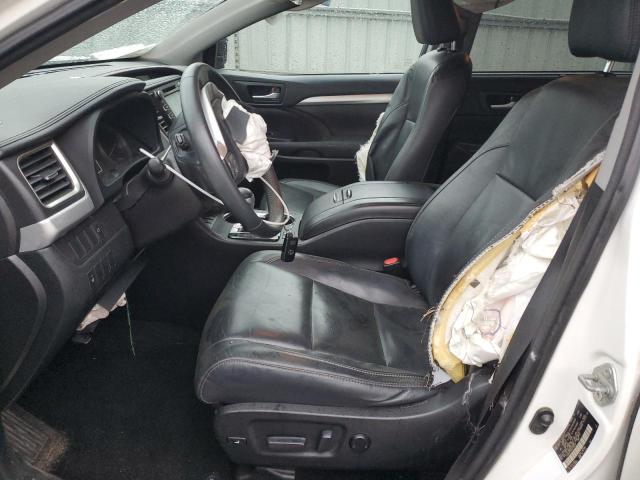 5TDKKRFH5GS138743 - 2016 TOYOTA HIGHLANDER XLE WHITE photo 7