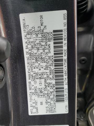 3TMJU4GN7DM154709 - 2013 TOYOTA TACOMA DOUBLE CAB PRERUNNER CHARCOAL photo 12
