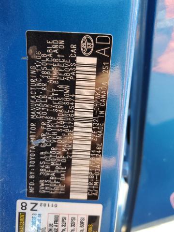 2T1KR32E17C645474 - 2007 TOYOTA COROLLA MA XR BLUE photo 13