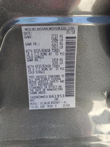 5N1DR2MN0JC661953 - 2018 NISSAN PATHFINDER S CHARCOAL photo 13