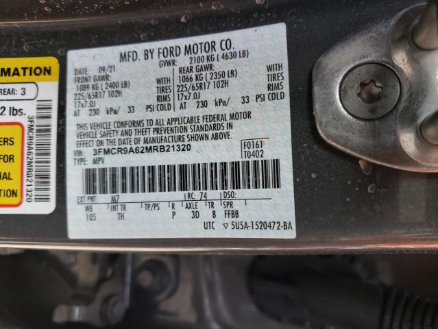 3FMCR9A62MRB21320 - 2021 FORD BRONCO SPO GRAY photo 13