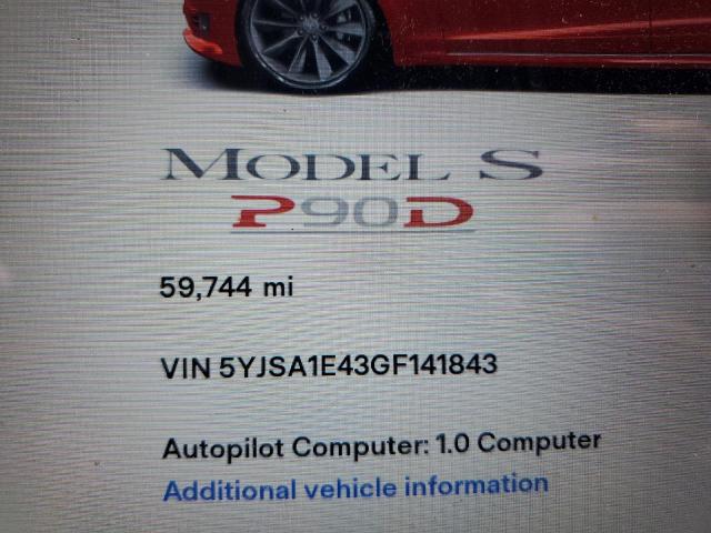 5YJSA1E43GF141843 - 2016 TESLA MODEL S RED photo 9