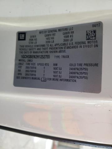 1GCHSBEN2H1252755 - 2017 CHEVROLET COLORADO WHITE photo 13