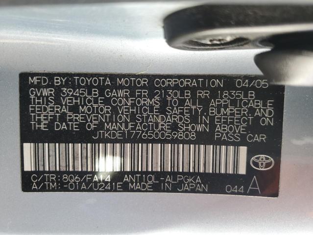 JTKDE177650059808 - 2005 TOYOTA SCION TC Mavi foto 12
