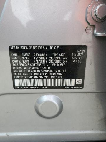 3CZRU5H34NM702795 - 2022 HONDA HR-V LX SILVER photo 14