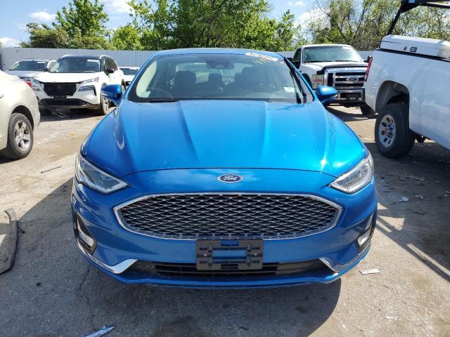 3FA6P0SU9KR145097 - 2019 FORD FUSION TITANIUM BLUE photo 5