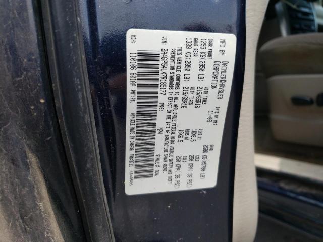 2A4GP54LX7R185177 - 2007 CHRYSLER TOWN & COU TOURING Mavi foto 13