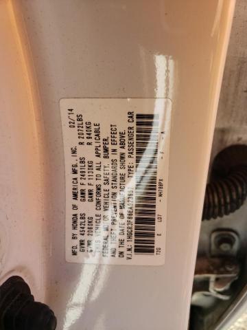 1HGCR3F86EA023657 - 2014 HONDA ACCORD EXL WHITE photo 12