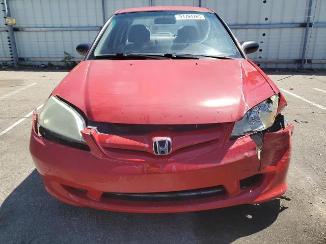 1HGES16365L005346 - 2005 HONDA CIVIC DX VP Qırmızı foto 5