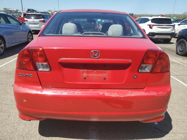1HGES16365L005346 - 2005 HONDA CIVIC DX VP Qırmızı foto 6