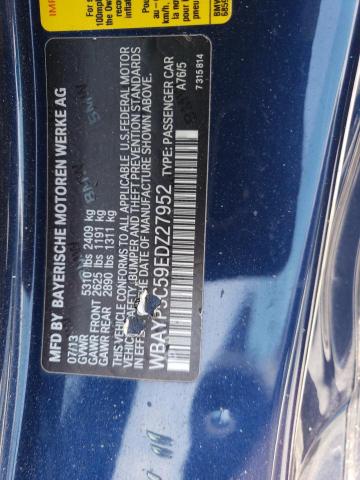 WBAYP5C59EDZ27952 - 2014 BMW 640 XI BLUE photo 12