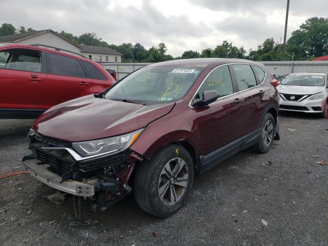 2HKRW6H38JH221406 - 2018 HONDA CR-V LX BURGUNDY photo 2