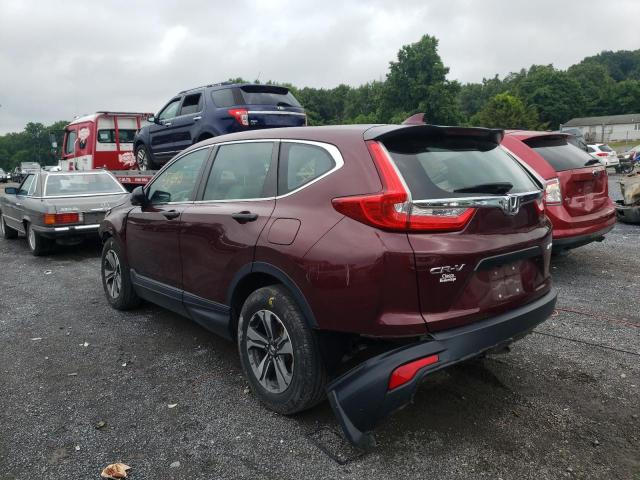 2HKRW6H38JH221406 - 2018 HONDA CR-V LX BURGUNDY photo 3