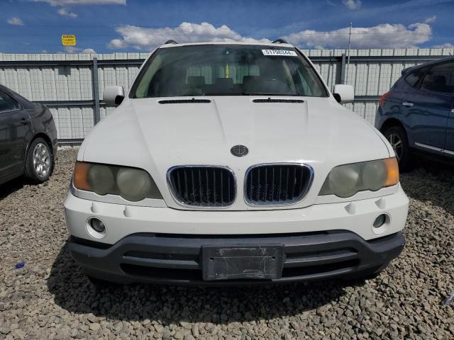5UXFA53523LV87864 - 2003 BMW X5 3.0I WHITE photo 5