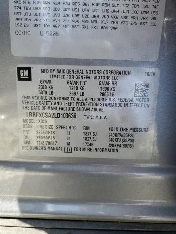 LRBFXCSA2LD103638 - 2020 BUICK ENVISION ESSENCE Gri fotoğraf 13