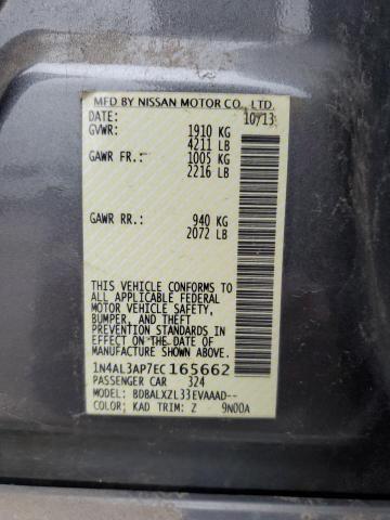 1N4AL3AP7EC165662 - 2014 NISSAN ALTIMA 2.5 GRAY photo 13