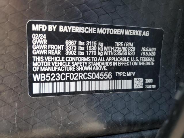 WB523CF02RCS04556 - 2024 BMW IX XDRIVE50 Ağ foto 12