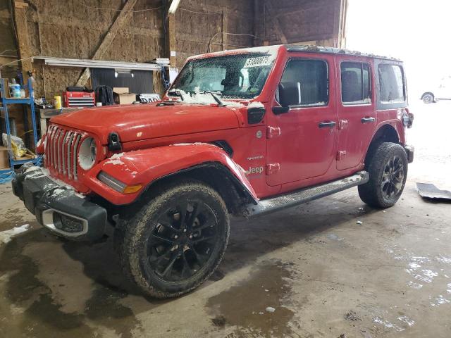 1C4JJXP64MW786392 - 2021 JEEP WRANGLER U SAHARA 4XE RED photo 1