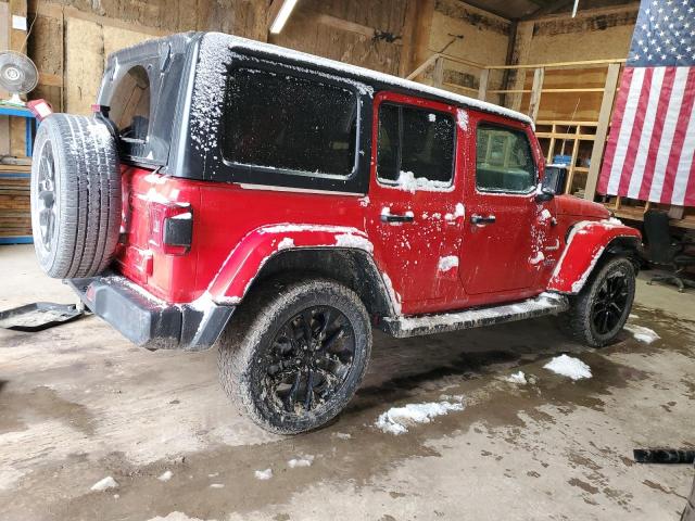 1C4JJXP64MW786392 - 2021 JEEP WRANGLER U SAHARA 4XE RED photo 3