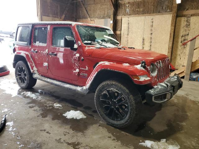 1C4JJXP64MW786392 - 2021 JEEP WRANGLER U SAHARA 4XE RED photo 4