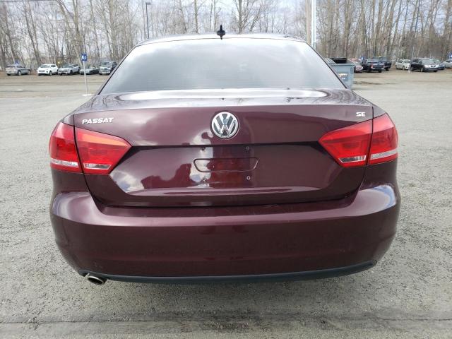 1VWBP7A37DC049235 - 2013 VOLKSWAGEN PASSAT SE BURGUNDY photo 6