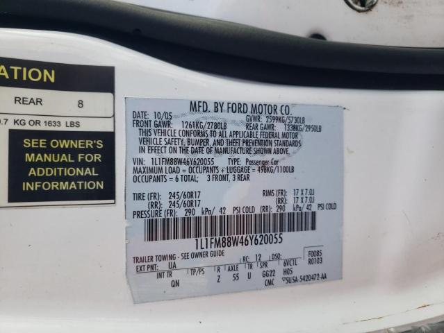 1L1FM88W46Y620055 - 2006 LINCOLN TOWN CAR EXECUTIVE WHITE photo 12