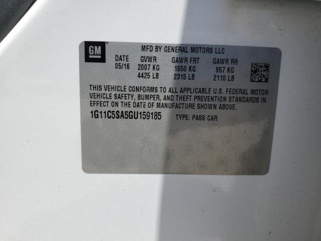 1G11C5SA5GU159185 - 2016 CHEVROLET MALIBU LIM LT 白色 照片 12