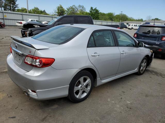 2T1BU4EE7BC598749 - 2011 TOYOTA COROLLA BASE SILVER photo 3