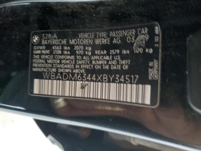 WBADM6344XBY34517 - 1999 BMW 528 I AUTOMATIC BLACK photo 12