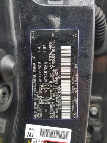 5TDGZRBH3MS126805 - 2021 TOYOTA HIGHLANDER XLE BLACK photo 13