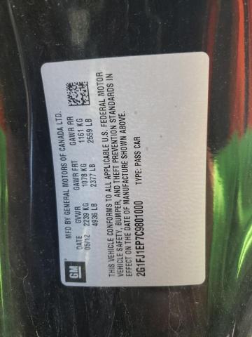 2G1FJ1EP7C9801000 - 2012 CHEVROLET CAMARO ZL1 BLACK photo 12