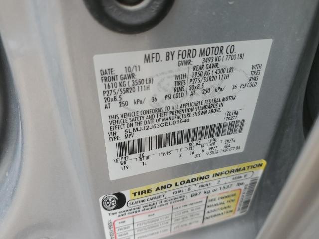 5LMJJ2J53CEL01546 - 2012 LINCOLN NAVIGATOR SILVER photo 14