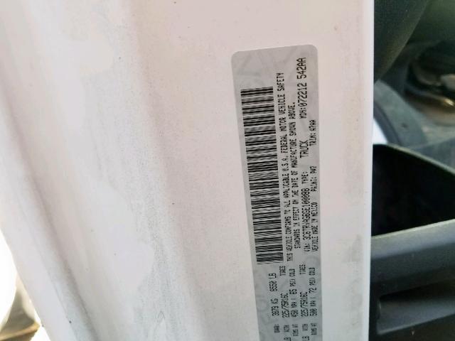 3C6TRVAG6GE100088 - 2016 RAM PROMASTER 1500 1500 STANDARD  photo 10