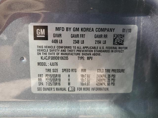 KL4CJFSB9DB106205 - 2013 BUICK ENCORE CONVENIENCE 灰色 照片 13