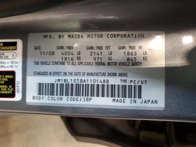 JM1BL1S58A1101488 - 2010 MAZDA 3 S GRAY photo 12