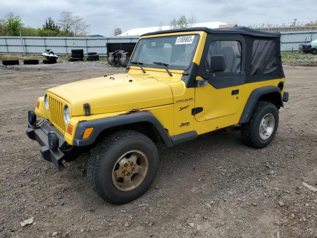 1J4FA49S12P739899 - 2002 JEEP WRANGLER / SPORT YELLOW photo 1