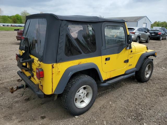 1J4FA49S12P739899 - 2002 JEEP WRANGLER / SPORT YELLOW photo 3