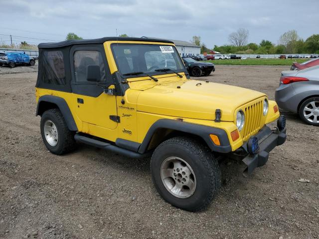 1J4FA49S12P739899 - 2002 JEEP WRANGLER / SPORT YELLOW photo 4